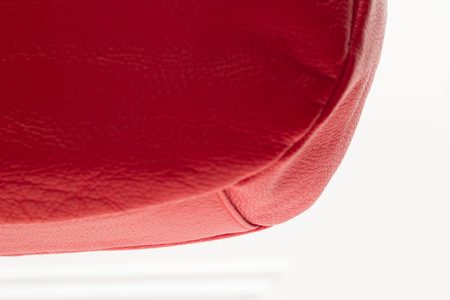 Dámská kožená kabelka pevné ucho - červená -