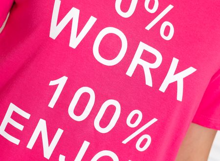 Women's T-shirt Due Linee - Pink -