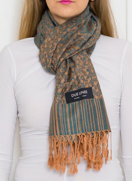 Women's scarf Due Linee - Green -