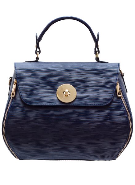 Real leather handbag Glamorous by GLAM - Dark blue -