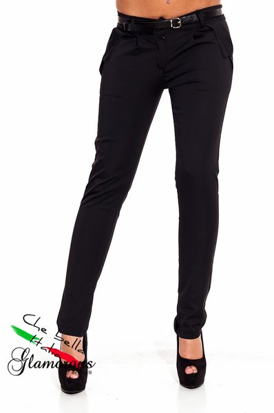 Dámské elegantní kalhoty černé -