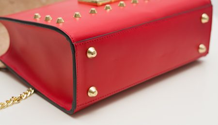 Real leather crossbody bag Glamorous by GLAM - Red -