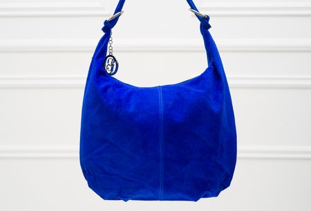 Damska skórzana torebka na ramię Glamorous by GLAM - niebieski -