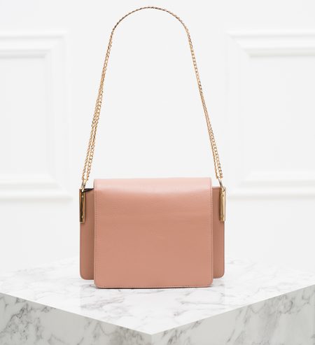 Twinset dámsá kožená crossbody kabelka světle růžová -