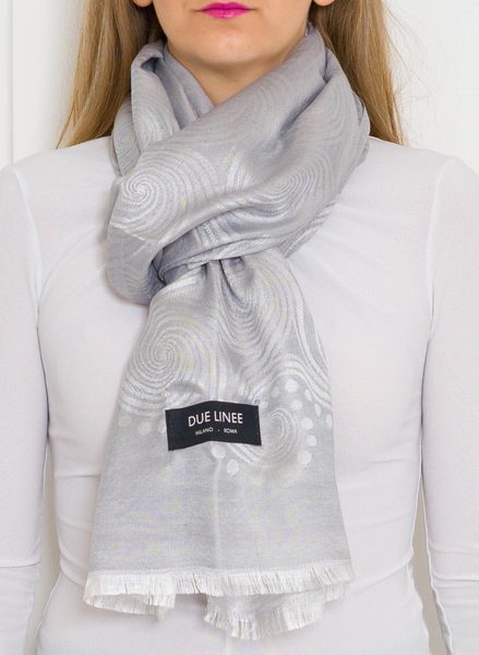 Foulard donna Due Linee - Grigio -