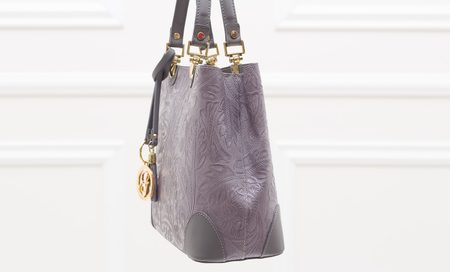 Borsa a mano da donna in pelle Glamorous by GLAM - Grigio -