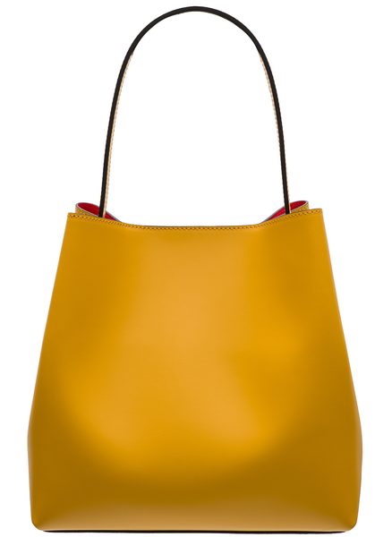 Kožená kabelka MARIA matná - okrově žlutá -