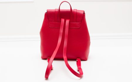 Women's real leather backpack Glamorous by GLAM - Red -