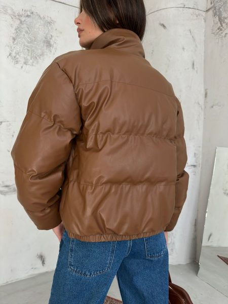 Női téli kabát Due Linee - Barna -