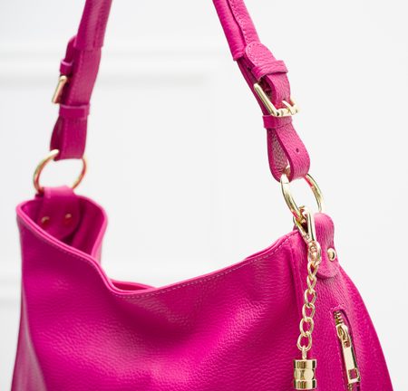 Real leather shoulder bag Glamorous by GLAM - Pink -