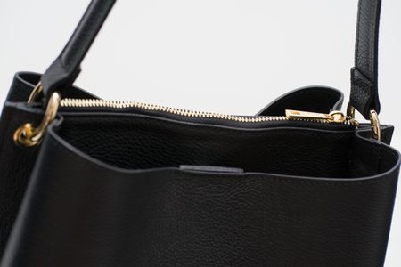 Damska skórzana torebka na ramię Glamorous by GLAM - czarny -