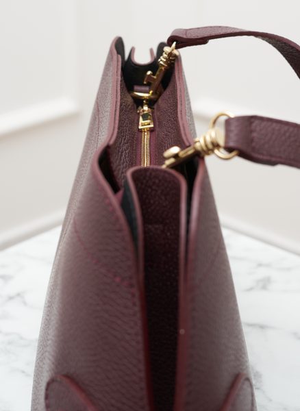 Real leather shoulder bag Glamorous by GLAM - Wine -