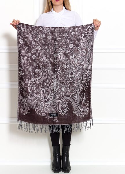 Foulard donna Due Linee - Marrone -