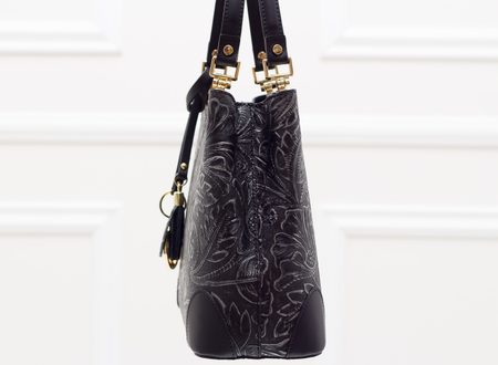 Real leather handbag Glamorous by GLAM - Black -