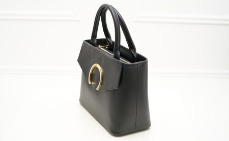 Bolso de cuero de mano para mujer Glamorous by GLAM - Negro -