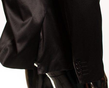 Pánské sako lesklé černé -