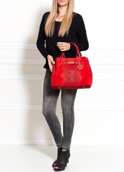 Bolso de cuero de mano para mujer Glamorous by GLAM - Rojo -