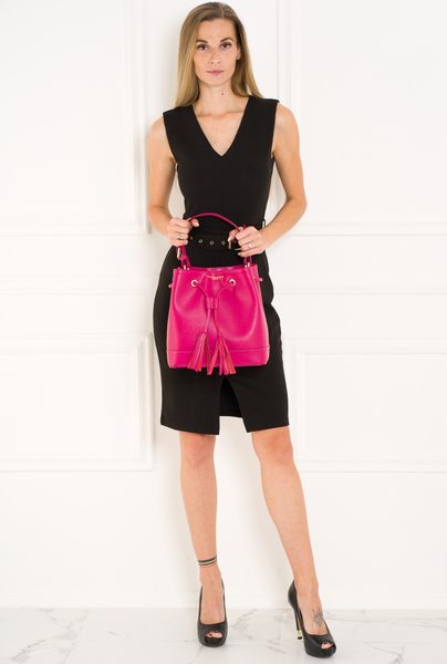 Damska skórzana torebka do ręki Glamorous by GLAM -różowy -