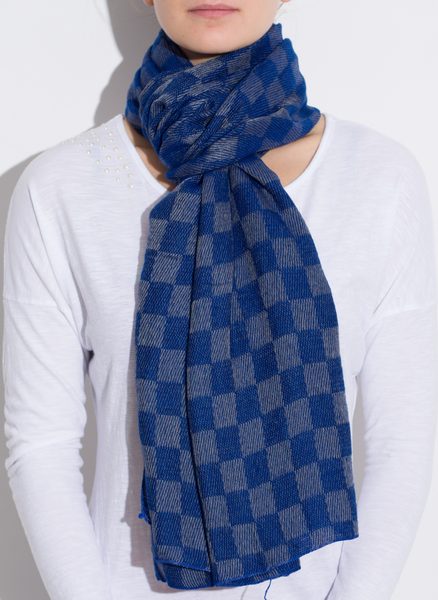 Foulard donna Due Linee - Blu -