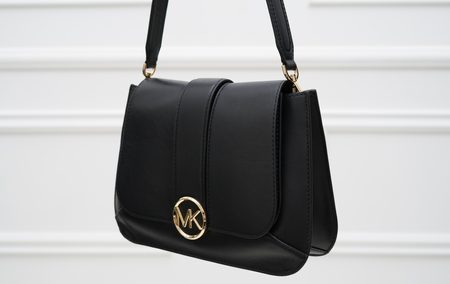 Bolso de hombro de cuero para mujer Michael Kors - Negro -