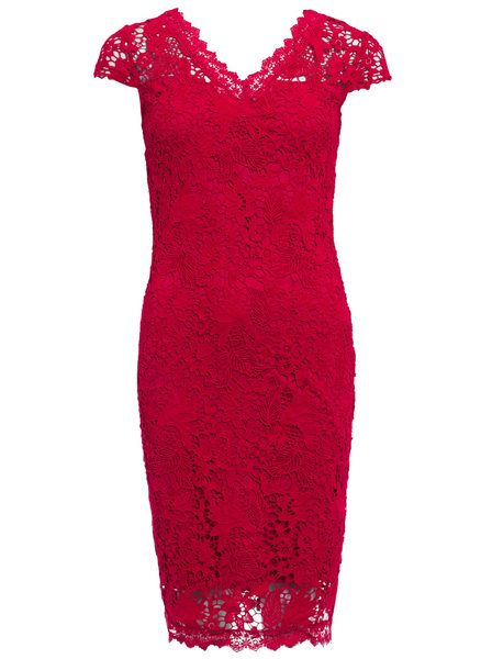 Lace dress Due Linee - Wine -