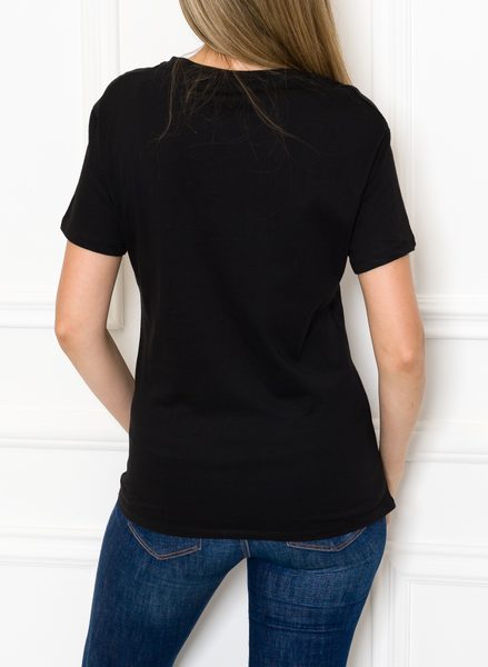 Women's T-shirt Due Linee - Black -