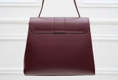 Real leather handbag Glamorous by GLAM - Wine -