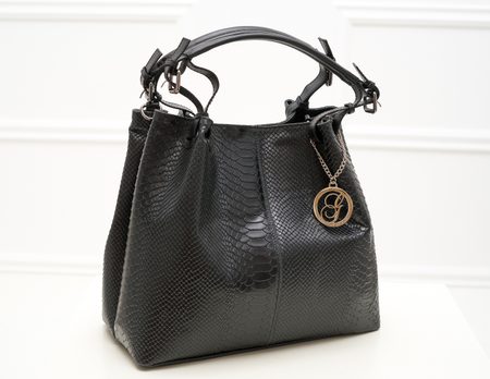 Bolso de cuero de mano para mujer Glamorous by GLAM - Negro -