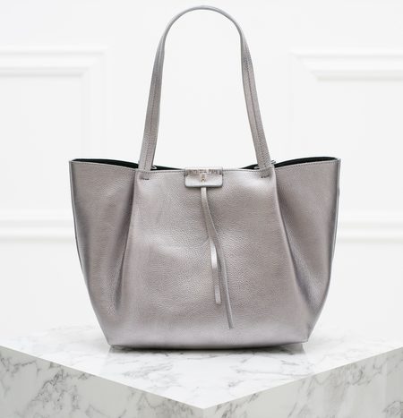 Borsa a spalla da donna in pelle PATRIZIA PEPE - Argento -