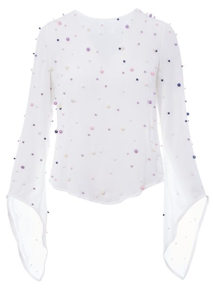 Top damă Due Linee - Albă -