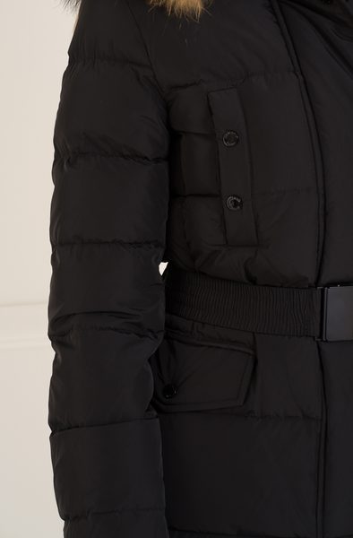 Winter jacket with real fox fur Due Linee - Black -
