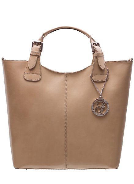 Bolso de cuero de mano para mujer Glamorous by GLAM - Beige -