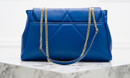 Real leather shoulder bag Glamorous by GLAM - Blue -