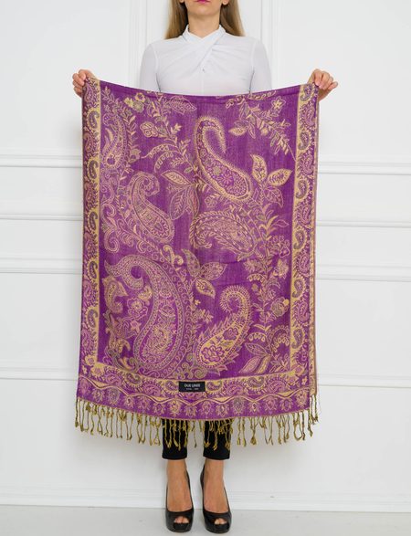 Women's scarf Due Linee - Violet -