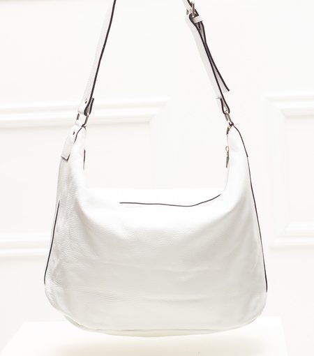 Real leather shoulder bag Glamorous by GLAM - White -