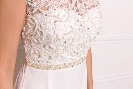 Rochie lungă de damă Due Linee - Albă -