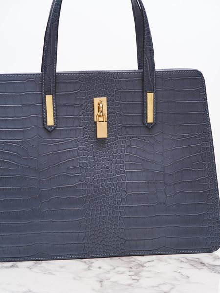 Borsa a mano da donna in pelle Glamorous by GLAM - Blu -