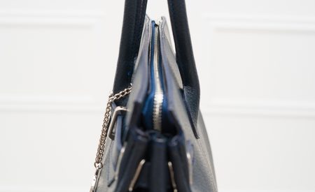 Real leather handbag Glamorous by GLAM - Blue -