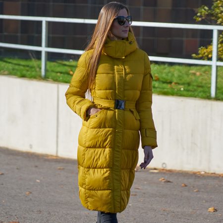 Chaqueta de invierno para mujer Due Linee - Amarillo -