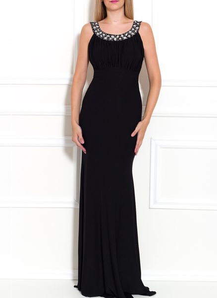 Vestido largo de mujer Due Linee - Negro -