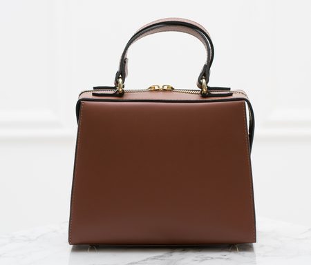 Real leather handbag Glamorous by GLAM - Brown -