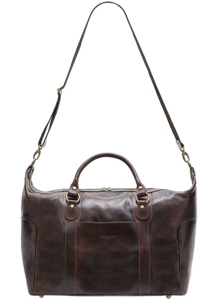 Real leather travel duffel bag Glamorous by GLAM Santa Croce - Brown -