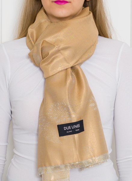 Women's scarf Due Linee - Gold -