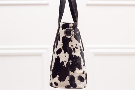 Bolso de cuero de mano para mujer Glamorous by GLAM - Blanco-negro -