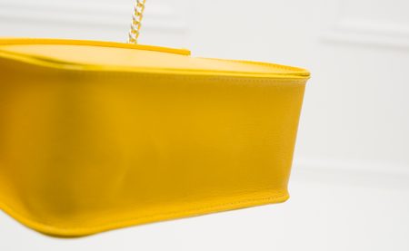 Real leather crossbody bag Glamorous by GLAM - Yellow -