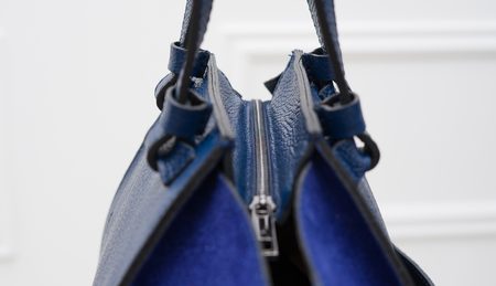 Real leather shoulder bag Glamorous by GLAM - Dark blue -