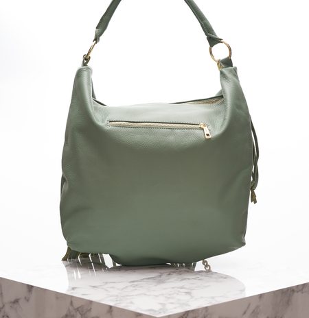 Real leather shoulder bag Glamorous by GLAM - Green -