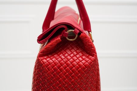 Real leather handbag Glamorous by GLAM - Red -