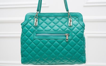 Real leather handbag Glamorous by GLAM - Green -