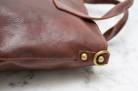 Damska skórzana torebka do ręki Glamorous by GLAM Santa Croce -brązowy -